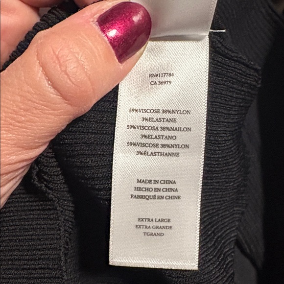 Rails Black Ribbed Top - Picture 7 of 7